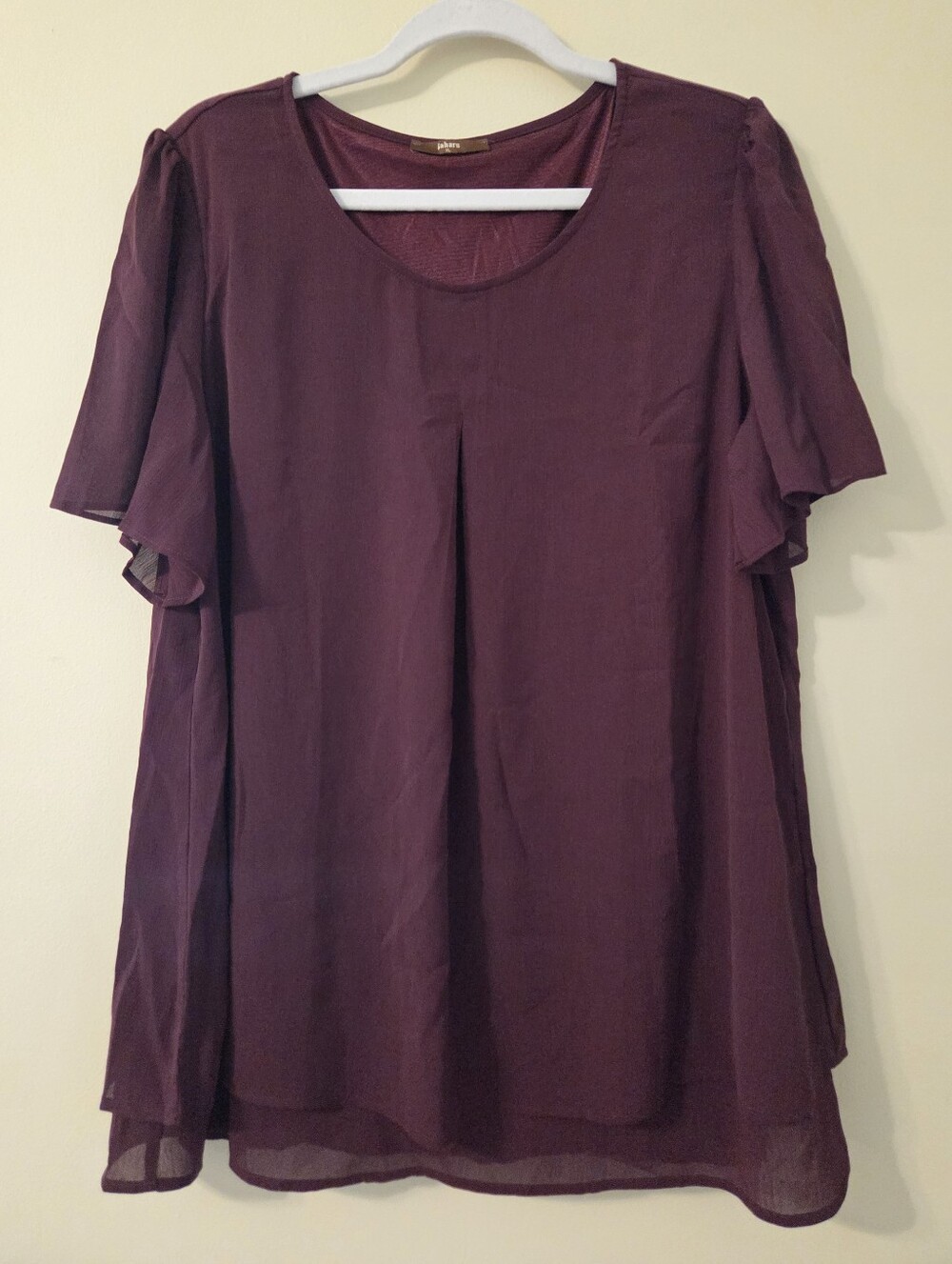 Plum Short Sleeve Blouse